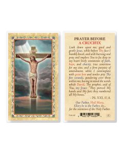 Prayer Before a Crucifix Laminated Holy Card. Inc. of 25