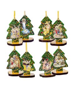 3" Christmas Tree Ornaments Nativity - Holy Family - (Enter Qty 4 for ONE set)