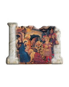 2 ¼" x 2 ¾" Adoration of the Magi Dimensional Resin Magnet