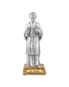 4 1/2" Pewter Saint John Neumann Statue, Gift Boxed-P65