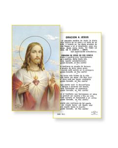 Sacred Heart of Jesus Holy Card in Spanish