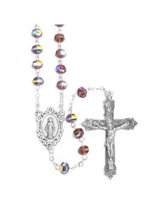 6mm Deluxe Faceted Amethyst Bead Rosary, Boxed