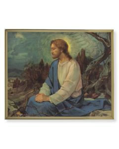 8" x 10" Gold Plaque Frame with a Meditation in the Garden Print