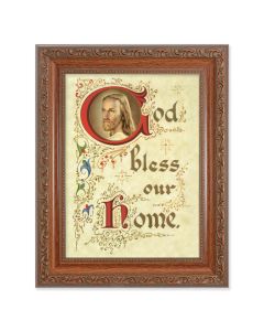 8.25" x 10.25" Ornate Wood Frame with a 6" x 8" House Blessing Print