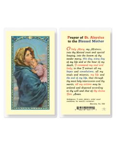 Madonna of the Street Saint Aloysius Holy Card