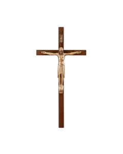 12" Walnut Cross with Museum Gold Finish Corpus