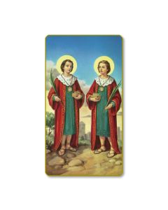 Saint Cosmos and Saint Damian Holy Card