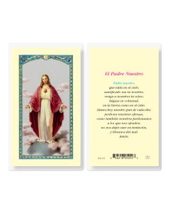 La Oracion del Senor Sagrado Corazon Holy Card