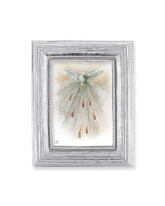 3 3/4" x 4 1/2" Silver Frame with a Holy Spirit Print-P65