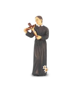 4" Cold Cast Resin Hand Painted Statue of Saint Gerard in a Deluxe Window Box-P65