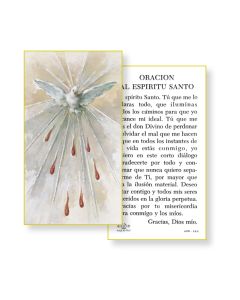 Holy Spirit Holy Card in Spanish
