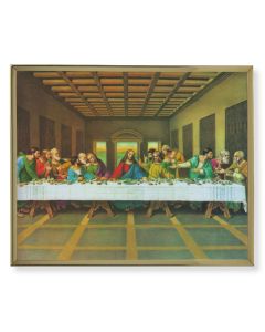 8" x 10" Gold Plaque Frame with a Last Supper Print