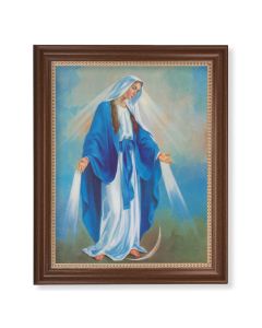 13 1/2" x 16 9/16" Walnut Finished Frame with 11" x 14" Our Lady of Grace Textured Art