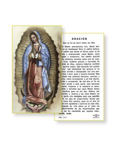 Our Lady of Guadalupe Holy Card in Spanish