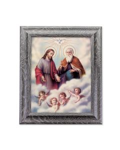 10 1/2" x 12 1/2" Grey Oak Finish Frame with an 8" x 10" The Trinity Print