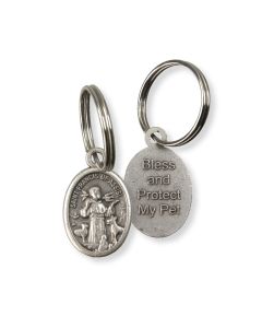 Pewter Saint Francis Pet Medal Tag with Blessing