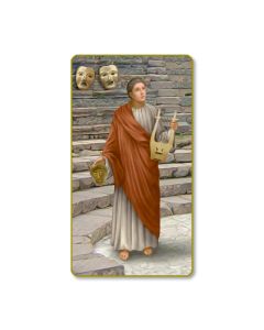 Saint Genesio Holy Card