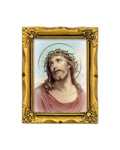 3" x 2" Antique Gold Frame with Ecce Homo Print-P65