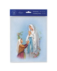 8" x 10" Our Lady of Lourdes Print (sold in inc. of 3)