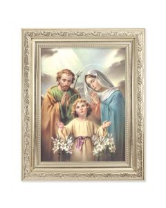 8.25" x 10.25" Silver Ornate Frame with a 6" x 8" The Holy Family Print
