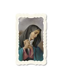 Sorrowful Madonna Holy Card