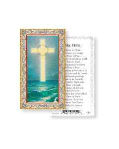 Take Time Cross on the Ocean Holy Card