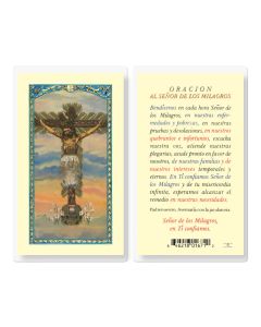 Oracion Al Senor De Los Milagros Holy Card