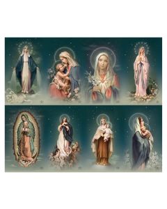 Stella Madonna Assorted Eight-Up Micro Perforated Holy Cards
