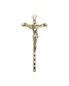 3 1/2" Hammered Gold Finish Crucifix