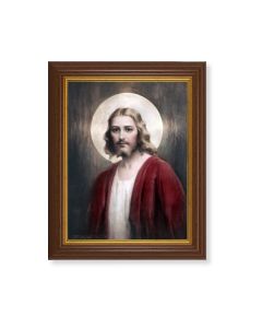 10 1/2" x 12 1/2" Walnut Finish Beveled Frame with 8" x 10" Confide in Me Textured Art