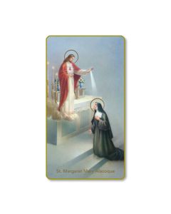Saint Margaret Mary Alacoque Holy Card