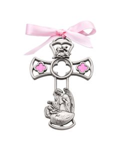 Guardian Angel with Girl Genuine Pewter Cross