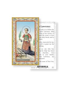 Saint Lawrence Holy Card