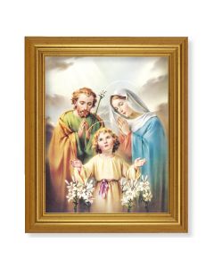 10" x 12" Gold Leaf Finish Beveled Frame with 8" x 10" The Holy Family Textured Art
