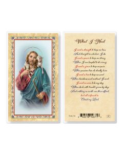 What I Need Christ In Garden Laminated Holy Card. Inc. of 25