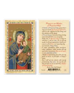 Our Lady of Perpetual Help Laminated Holy Card. Inc. of 25