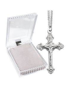 2" Ornate Flared Tip Crucifix on 24" Chain, Boxed