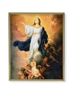 8" x 10" Gold Plaque Frame with a Murillo: Immaculate Conception Print
