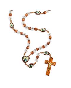 Our Lady of Grace Wooden Cord Rosary