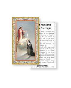 Saint Margaret Mary Alacoque Holy Card