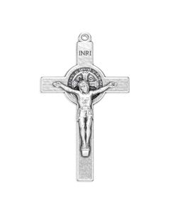 2" St. Benedict Medal Crucifix Oxidized