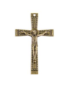 2" Antique Bronze Finished Fancy Crucifix