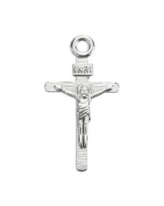 7/8" Antiqued Silver Oxidized Small Crucifix
