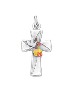 2 1/2" Confirmation Cross with Epoxied Symbolism