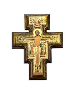 6" Italian 2-D San Damiano Wooden Cross