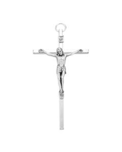 5" Silver Tone Crucifix with Silver Oxidized Corpus