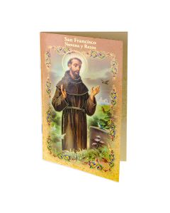 3 3/4" x 6" Spanish Saint Francis of Assisi Novena Book