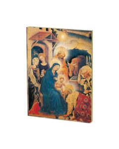 Adoration of Magi Textured Wood Plaque