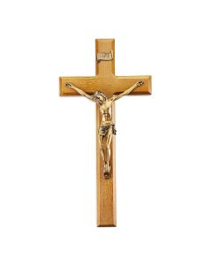 12" Genuine Cherry Wood Cross with Museum Gold Antiqued Corpus.