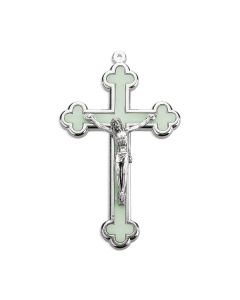 3 3/4" Cloverleaf Crucifix with Luminous Inlay
